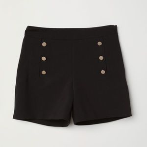 H&M Black Sailor Shorts; Like New